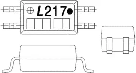 LTV-217-TP1-B-G, Transistor Output Optocouplers Optocoupler, AC 600%, 5KV, 4 PIN-0